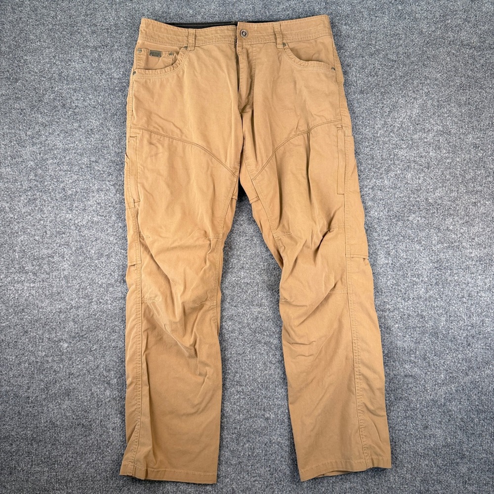 Kuhl Konfidant Air Pants Mens 34x32 Brown Hiking Outdoor Vented Trail 5098